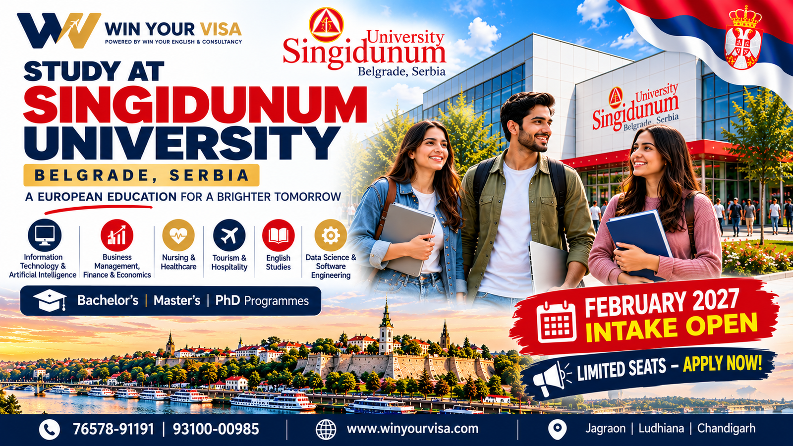 Study at Singidunum University Serbia – February 2027 Intake